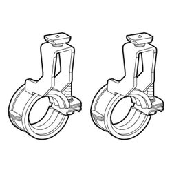 Geberit Set Verteilerbefestigungen gekröpft, mit Drehrastbolzen 1,0215, di 25–30mm, ... GEBERIT-653493001 4025416761099 (Abb. 1)