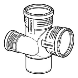 Geberit Silent-PP Schachtbogenabzweig 87,5 Grad rechts d 110mm, d1 75mm, d2 110mm... GEBERIT-390563141 4025416937555 (Abb. 1)