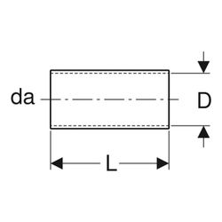 Geberit Muffe für Schutzrohr PE-LD, da 14/16mm... GEBERIT-650022001 4025416709732 (Abb. 1)