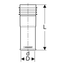Geberit Markierhülse für Schutzrohr Außendurchmesser 14/16mm, Rot... GEBERIT-650023001 4025416306474 (Abb. 1)