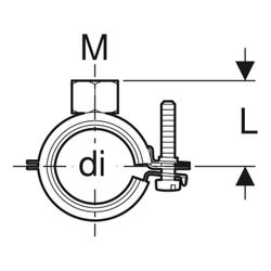Geberit Set Verteilerbefestigungen gerade 1,0215, di 25–30mm, M 10mm, 2 Stück... GEBERIT-653490001 4025416760931 (Abb. 1)