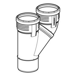 Geberit Silent-PP Parallelabzweig 45 Grad d 110mm, d1 110mm... GEBERIT-390557141 4025416937531 (Abb. 1)