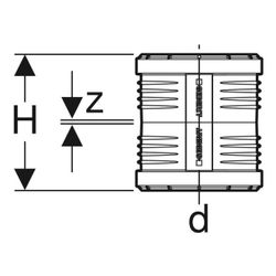 Geberit Silent-PP Doppelsteckmuffe Außendurchmesser 160mm... GEBERIT-390716141 4025416084228 (Abb. 1)