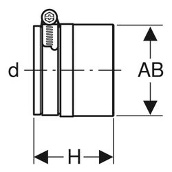 Geberit Übergangsmanschette auf Guss Außendurchmesser 78mm... GEBERIT-390395141 4025416727842 (Abb. 1)