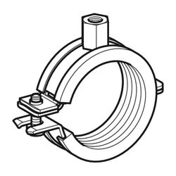 Geberit Rohrschelle gedämmt, mit Gewindemuffe M8, M10 1,0215, di 25–30mm, galvanisch... GEBERIT-601853261 4025416498452 (Abb. 1)