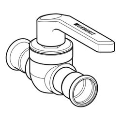 Geberit Mapress Edelstahl Kugelhahn mit Betätigungshebel Außendurchmesser 15mm, 10 bar... GEBERIT-94952 4025410541796 (Abb. 1)