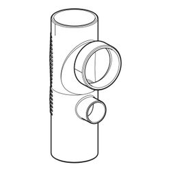 Geberit Silent db20 Kombibogenabzweig 88,5 Grad, d 110mm, d1 90mm, d2 56mm... GEBERIT-310811141 4025416153375 (Abb. 1)