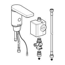 Geberit Typ 186 Waschtischarmatur Generatorbetrieb hochglanz-verchromt, mit Untertis... GEBERIT-116366211 4025416149446 (Abb. 1)