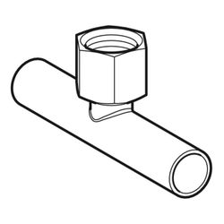Geberit Mapress C-Stahl T-Stück mit Innengewinde, Einschubenden d 35mm, Rp 1/2″, d1 35mm... GEBERIT-21344 4024723213444 (Abb. 1)