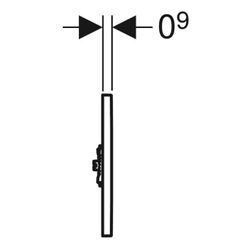 Geberit Abdeckplatte rund für Typ 01 Urinalsteuerung, IR, Tiefschwarz, 242821DW1... GEBERIT-242821DW1 4064746045578 (Abb. 1)