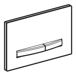 Geberit Sigma 50 Drückerplatte, 2-Mengen-Spülung, Square, Weiß, Metallfarbe verchrom... GEBERIT-115788112 4025416453192 (Abb. 1)