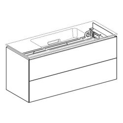 Geberit ONE Unterschrank für Waschtisch, 2 Schubladen, verkürzte Ausladung, 104,5x46... GEBERIT-500386011 4025410572387 (Abb. 1)