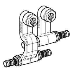 Geberit Mepla Set Anschluss-T-Stücke für Vor-/Rücklauf, mit Anschlussverschraubung f... GEBERIT-612361227 4025410584991 (Abb. 1)