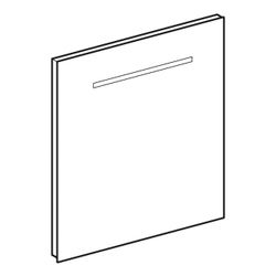 Geberit Renova Compact Lichtspiegel, Breite 60cm, Höhe 65cm, Aluminium eloxiert... GEBERIT-862360000 4022009329759 (Abb. 1)