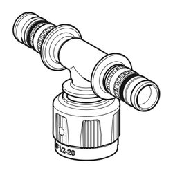 Geberit Mepla Übergangs-T-Stück mit MasterFix, Durchgang Außendurchmesser 26mm... GEBERIT-623451005 4025416222330 (Abb. 1)