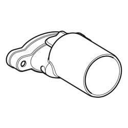 Geberit Anschlussstutzen, d 50mm für Varino Balkoneinlauf 13x13cm, Schwarz... GEBERIT-243969161 4025416437017 (Abb. 1)