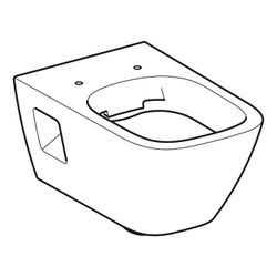 Geberit Renova Plan Wand-WC Tiefspüler, teilgeschlossene Form, Rimfree Tiefe 54cm, W... GEBERIT-500378018 4025416089056 (Abb. 1)