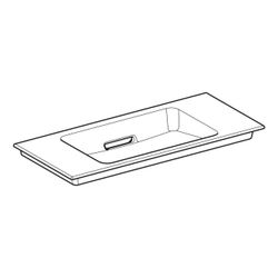 Geberit ONE Möbelwaschtisch Abgang horizontal verk. Ausladung 90cm T 40cm o. Hahnl. ... GEBERIT-500395011 4025410572431 (Abb. 1)