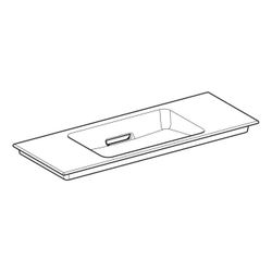 Geberit ONE Möbelwaschtisch Abgang horizontal verk. Ausl. B 105cm T 40cm o. Hahnl. Ü... GEBERIT-500396011 4025410572356 (Abb. 1)