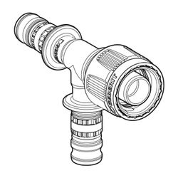 Geberit Mepla Übergangs-T-Stück mit MasterFix, Abzweig Außendurchmesser 16mm... GEBERIT-621454005 4025416139065 (Abb. 1)