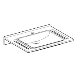 Geberit Publica Waschtisch eckiges Design, Ausschnitten barrierefrei demenzgerecht B... GEBERIT-500666012 4025410587428 (Abb. 1)