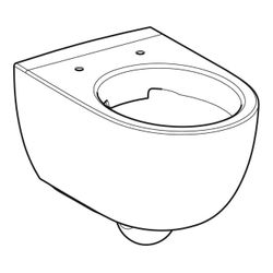 Geberit Renova Comfort Wand-WC Tiefspüler, erhöht, geschlossene Form, Rimfree Tiefe ... GEBERIT-500694011 4025416709787 (Abb. 1)