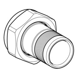 Geberit Verteilerabgang mit Steckende, für Eurokonus, d 20mm, G 3/4″, Rotguss bleifr... GEBERIT-651624001 4025416842309 (Abb. 1)