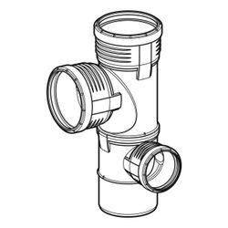 Geberit Silent-PP Kombibogeneckabzweig 87,5 Grad rechts d 110mm, d1 110mm, d2 50mm... GEBERIT-390565141 4025416296232 (Abb. 1)