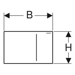Geberit Sigma 70 Drückerplatte, 2-Mengen-Spülung, für Sigma Unterputzspülkasten 12cm... GEBERIT-115620JL1 4025410947062 (Abb. 1)