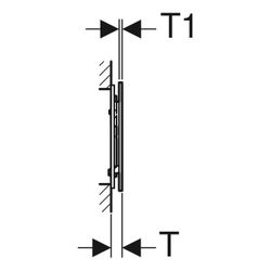 Geberit Sigma 70 Drückerplatte, 2-Mengen-Spülung, für Sigma Unterputzspülkasten 12cm... GEBERIT-115620JL1 4025410947062 (Abb. 1)