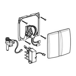 Geberit Urinalsteuerung mit elektronischer Spülauslösung, Netzbetrieb, Abdeckplatte ... GEBERIT-115802115 4025416190639 (Abb. 1)