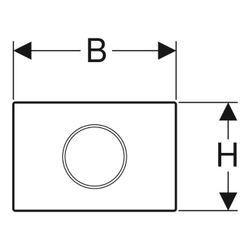 Geberit Sigma 10 WC-Steuerung elektronisch Netz, 2-Mengen, mattverchromt, Hochglanz ... GEBERIT-115907KN6 4025410531155 (Abb. 1)