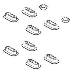 Geberit Set Ausgleichspuffer für Dusch-WC-Sitzring, WC-Deckel, für Geberit AquaClean... GEBERIT-242878001 4025416285335 (Abb. 1)