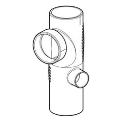 Geberit Silent db20 Kombibogeneckabzweig 88,5 Grad rechts d 110mm, d1 110mm, d2 56mm... GEBERIT-310115141 4025416296416 (Abb. 1)