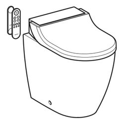 Geberit AquaClean Tuma Comfort WC-Komplettanlage Stand-WC, wandbündig, Edelstahl geb... GEBERIT-146310FW1 4025410758590 (Abb. 1)
