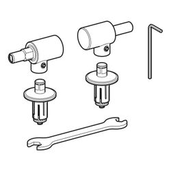 Geberit Set Scharniere für Flow Urinaldeckel, Absenkautomatik, 2 Stück... GEBERIT-598059000 4022009288520 (Abb. 1)