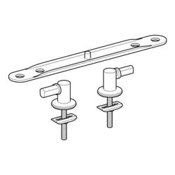 Geberit Set Scharniere für WC-Sitz Befestigung von oben, Edelstahl, 2 Stück... GEBERIT-598138000 4022009294118 (Abb. 1)