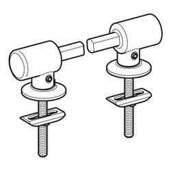 Geberit Set Scharniere für WC-Sitz Befestigung von oben, Absenkautomatik, 2 Stück... GEBERIT-598035000 4022009311853 (Abb. 1)