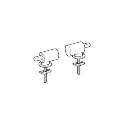 Geberit Acanto Set Scharniere für WC-Sitz, Absenkautomatik, Quick-Release mechanisch... GEBERIT-244202001 4025410529657 (Abb. 1)