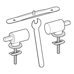 Geberit Acanto Set Scharniere für WC-Sitz, Absenkautomatik, Quick-Release mechanisch... GEBERIT-244202001 4025410529657 (Abb. 1)