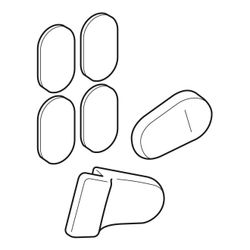 Geberit Puffer für WC-Deckel für Renova Comfort, 598040000... GEBERIT-598040000 4022009318272 (Abb. 1)