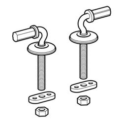 Geberit Set Scharniere für Bambini WC-Sitz Befestigung von unten, 2 Stück... GEBERIT-598015000 4022009195354 (Abb. 1)