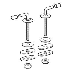 Geberit Set Scharniere für Bambini WC-Sitzring mit Stützfunktion, Befestigung von un... GEBERIT-598017000 4022009320008 (Abb. 1)