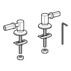 Geberit Set Scharniere für WC-Sitz Befestigung von oben, 2 Stück... GEBERIT-598018000 4022009320015 (Abb. 1)