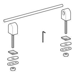 Geberit Renova Comfort Set Scharniere für WC-Sitz Befestigung von unten, 2 Stück... GEBERIT-598070000 4022009318197 (Abb. 1)