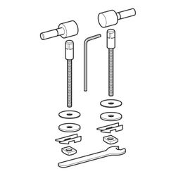 Geberit Set Scharniere für Renova Nr. 1 Comprimo WC-Sitz, 2 Stück... GEBERIT-598126000 4022009216509 (Abb. 1)