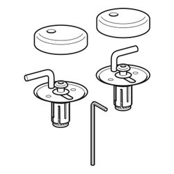 Geberit Set Scharniere für WC-Sitz Eurotrend, Edelstahl, 2 Stück... GEBERIT-598127000 4022009218541 (Abb. 1)