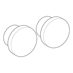 Geberit Set Puffer für Urinaldeckel, 2 Stück... GEBERIT-598082000 4022009195507 (Abb. 1)