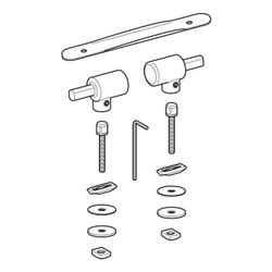 Geberit Set Scharniere für WC-Sitz Absenkautomatik, 2 Stück... GEBERIT-598159000 4022009337228 (Abb. 1)