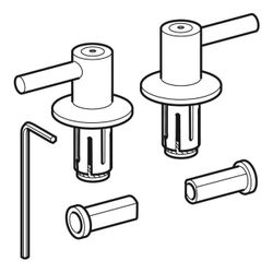 Geberit Set Scharniere für WC-Sitz Lineo... GEBERIT-598147000 4022009284089 (Abb. 1)